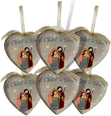 Needzo 2024 Christian Christmas Ornament Pack of 6