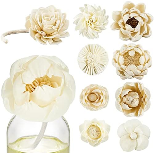 Waydress 15 Piece Reed Diffuser Flower Set with Rope