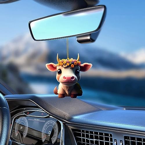 Cute Cartoon Cow Hanging Ornament for Home Cars