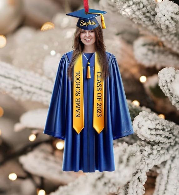 Personalized Upload Photo Graduation Ornament 2025