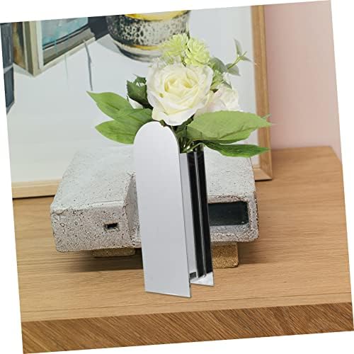PRETYZOOM Acrylic Flower Vase Elegant Desktop Decor