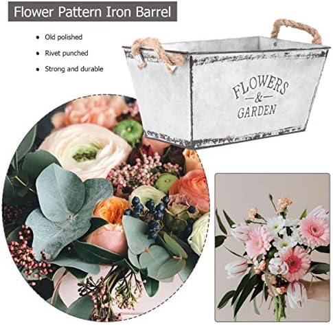 Wakauto Bucket Iron Vase for Dried Flowers