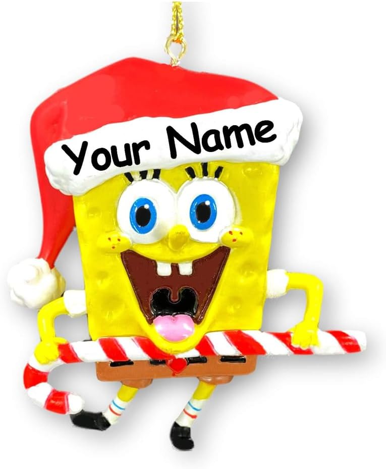 Personalized SpongeBob Christmas Ornament for Fans