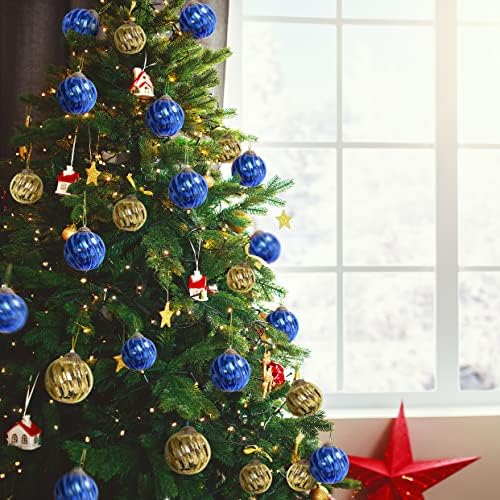 Set of 4 Gold Mercury Glass Ornaments 315 Inch Classic Twist Ball