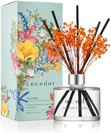 Cocodor Flower Reed Diffuser Set - Dark Vanilla Sandalwood