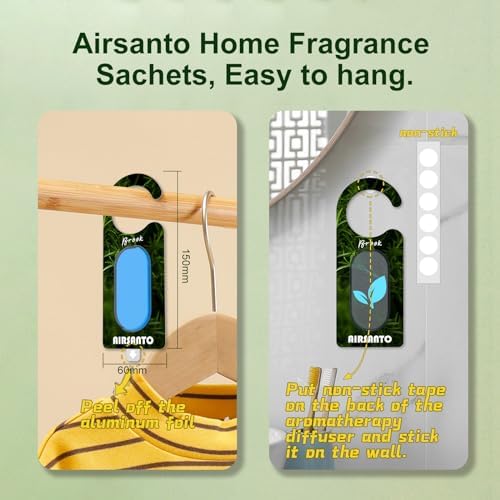 Airsanto Fresh Scent Sachet Pack of 6 for Drawers Closets