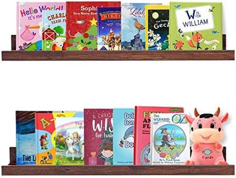 AZSKY Floating Book Shelves Wall Mounted Photo Shelf for Home