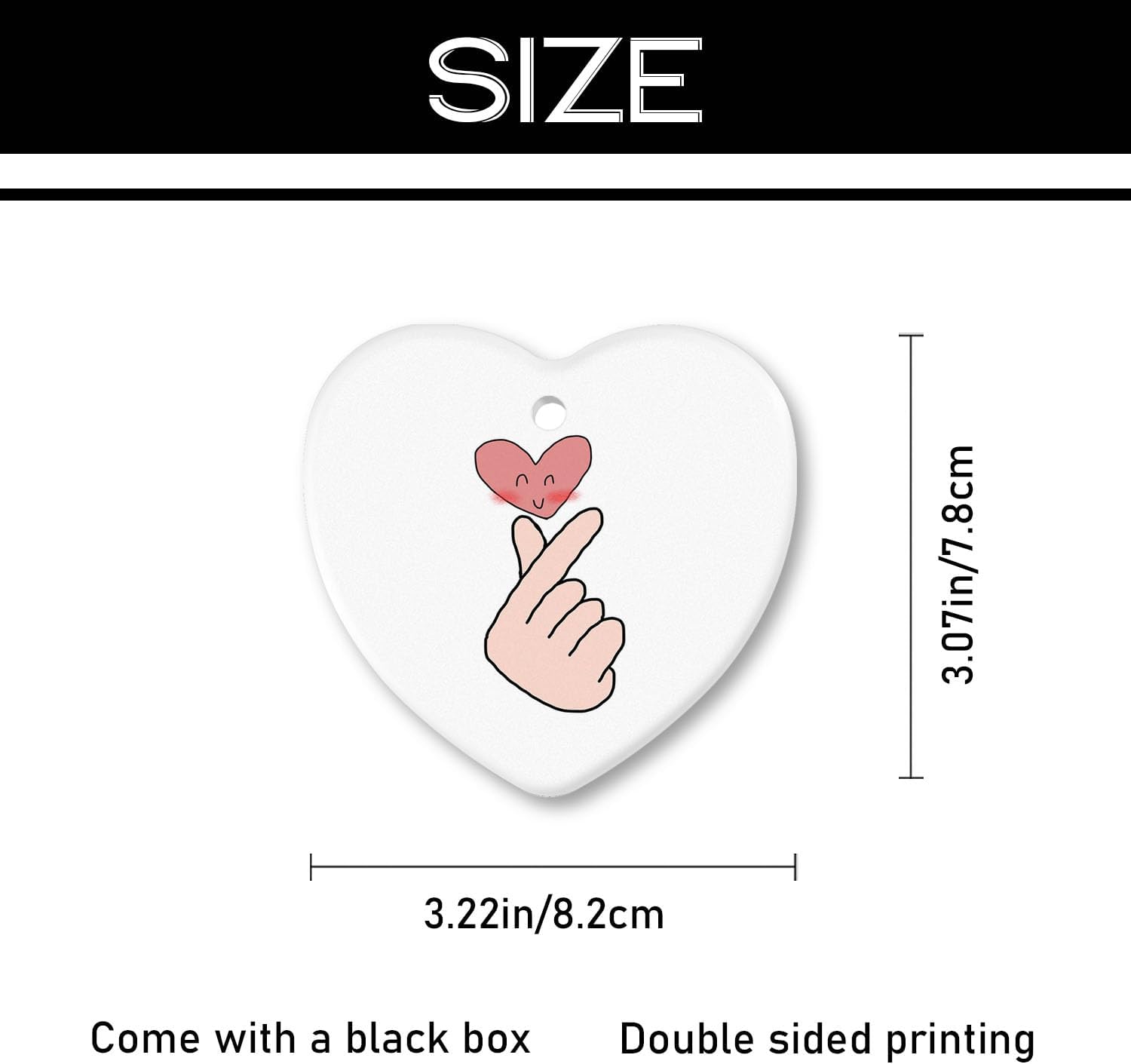 Stalsme Christmas Ornament Heart Shaped Plaque Decorations