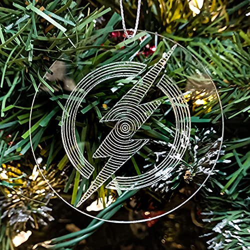 DC Justice JLA League Clear Acrylic Christmas Ornaments Set of 5 1