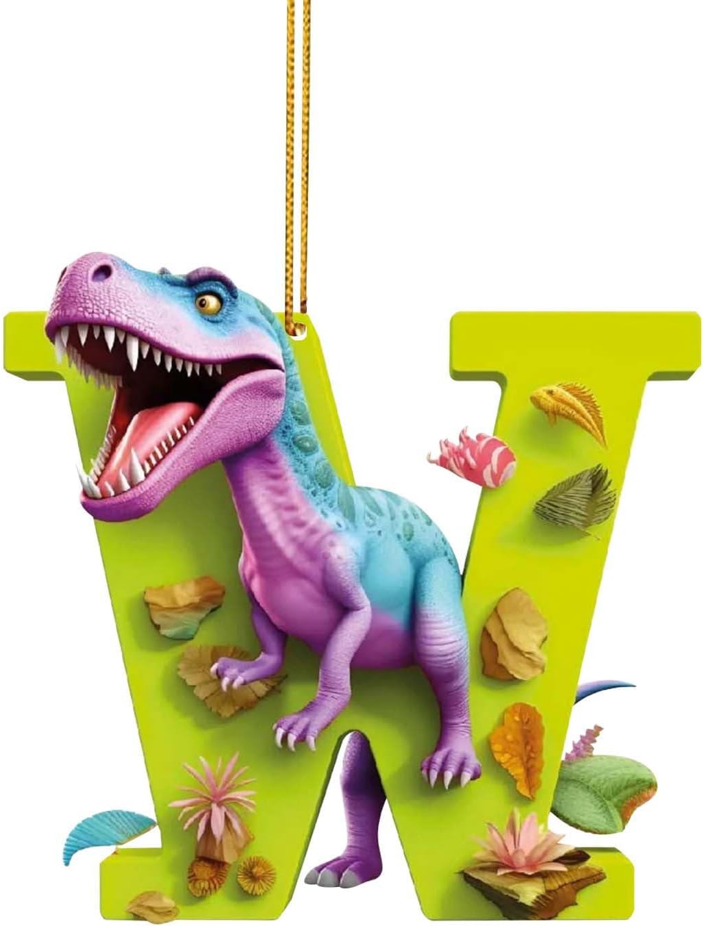 Christmas Dinosaur Acrylic Ornament Letters Decorative Hanging for Tree
