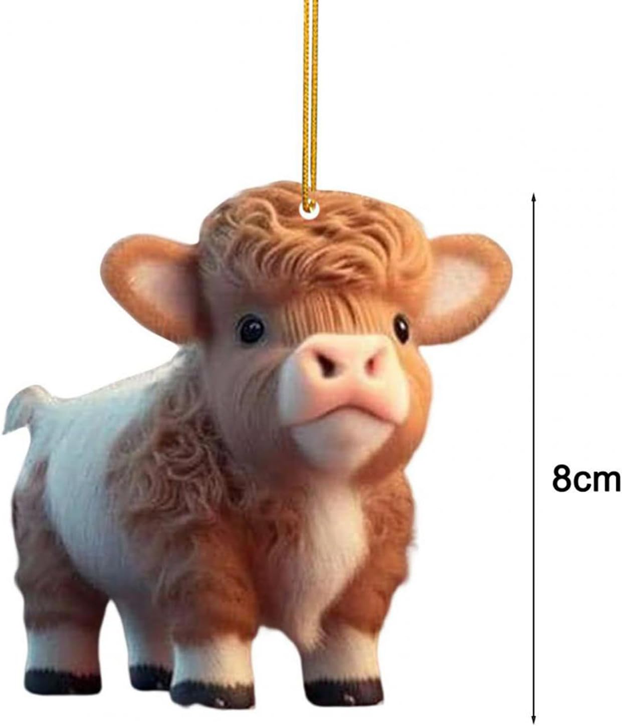 Cartoon Cow Hanging Decoration Cute Acrylic Ornament