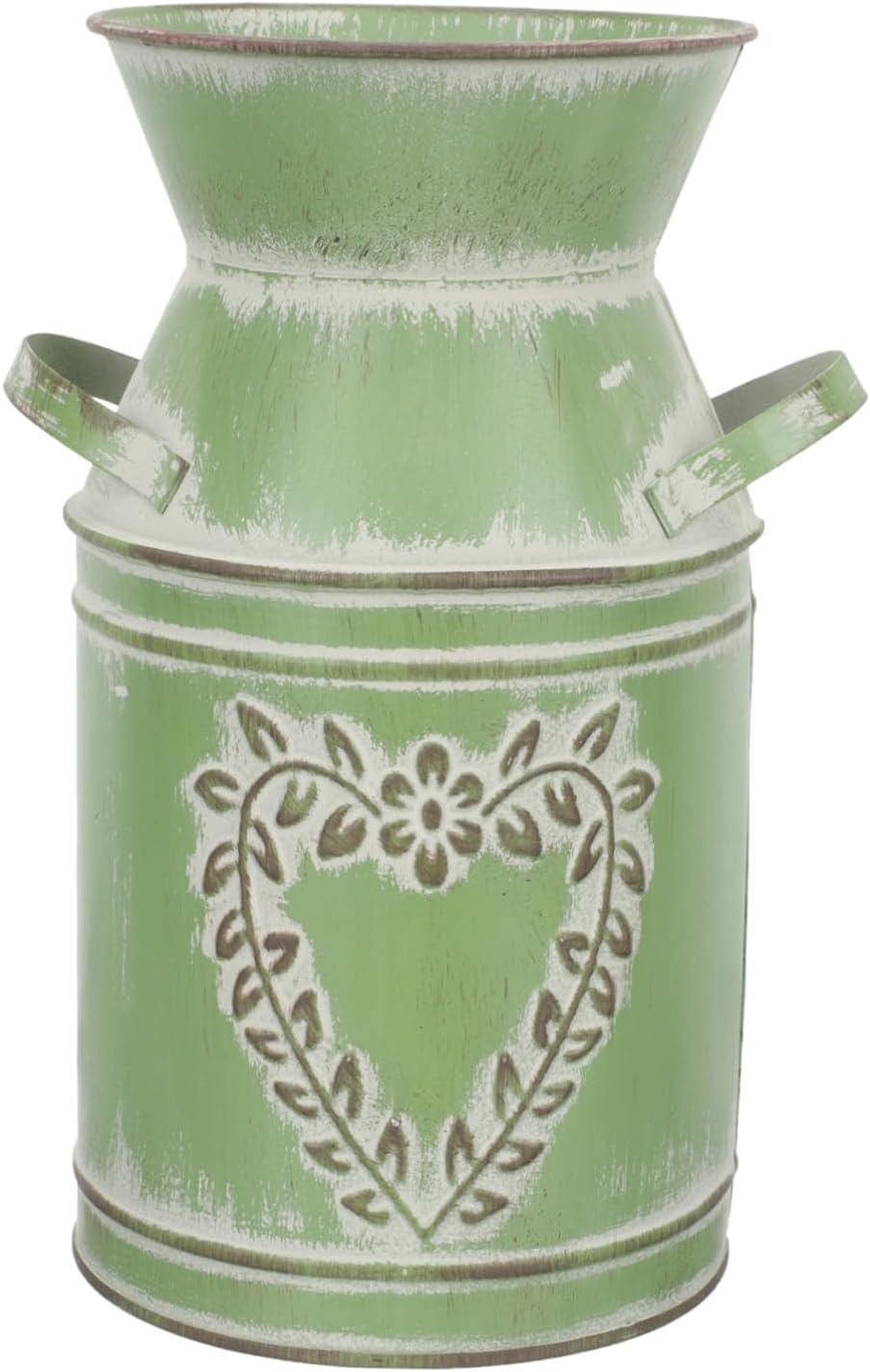 Rustic Metal Flower Pot with Handles for Home Decor