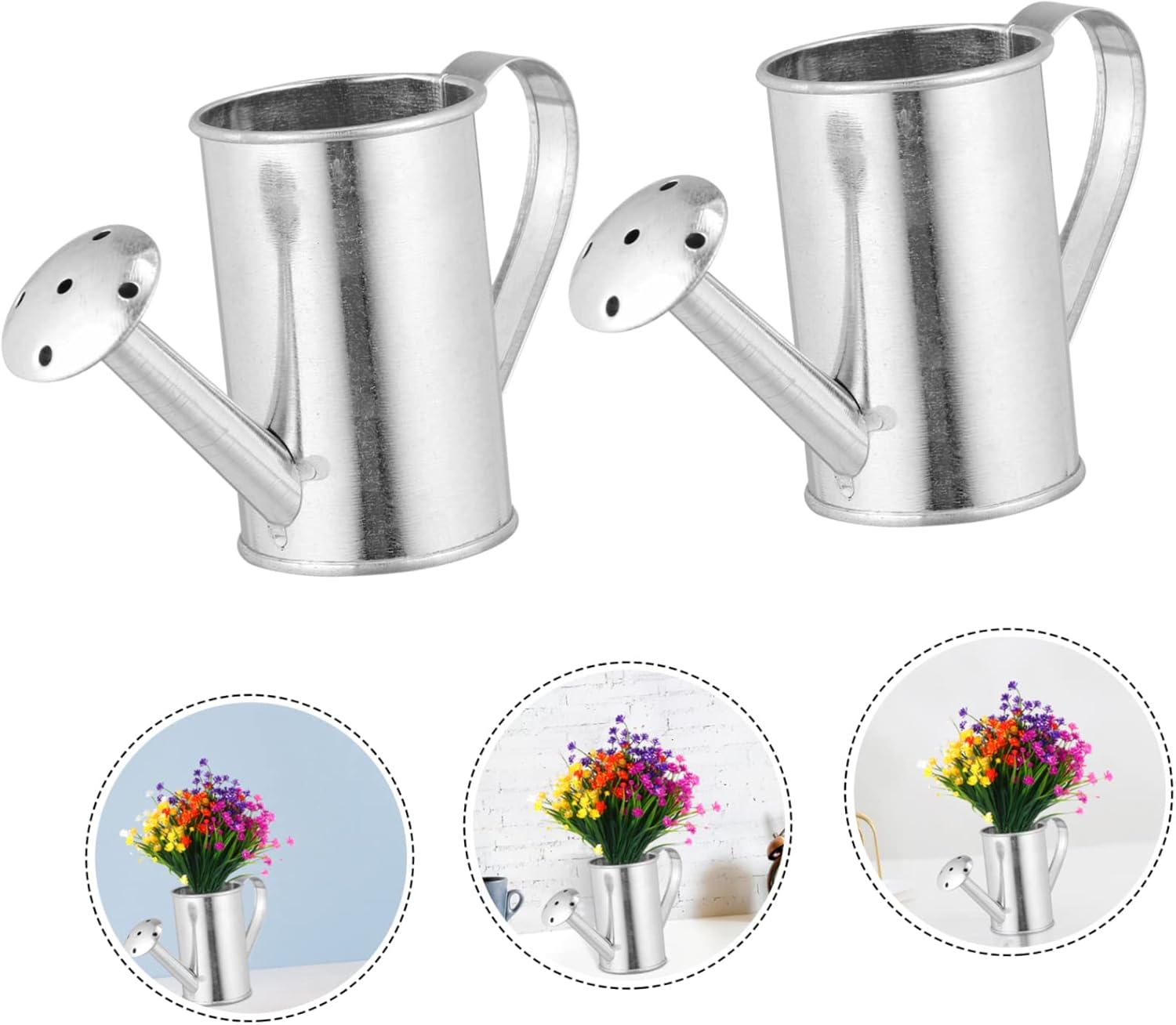Alipis 6pcs Retro Iron Art Flower Bucket Rustic Decor Vase