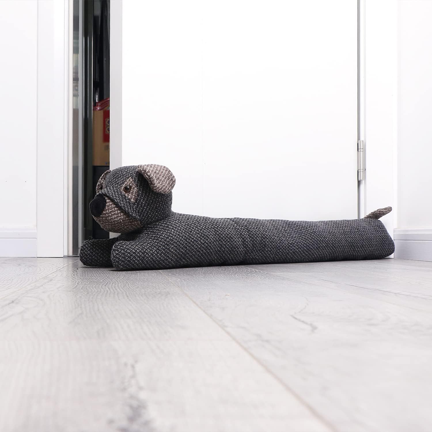 Cute Dog Door Stopper 34 Inches Dark Grey Heavy Duty