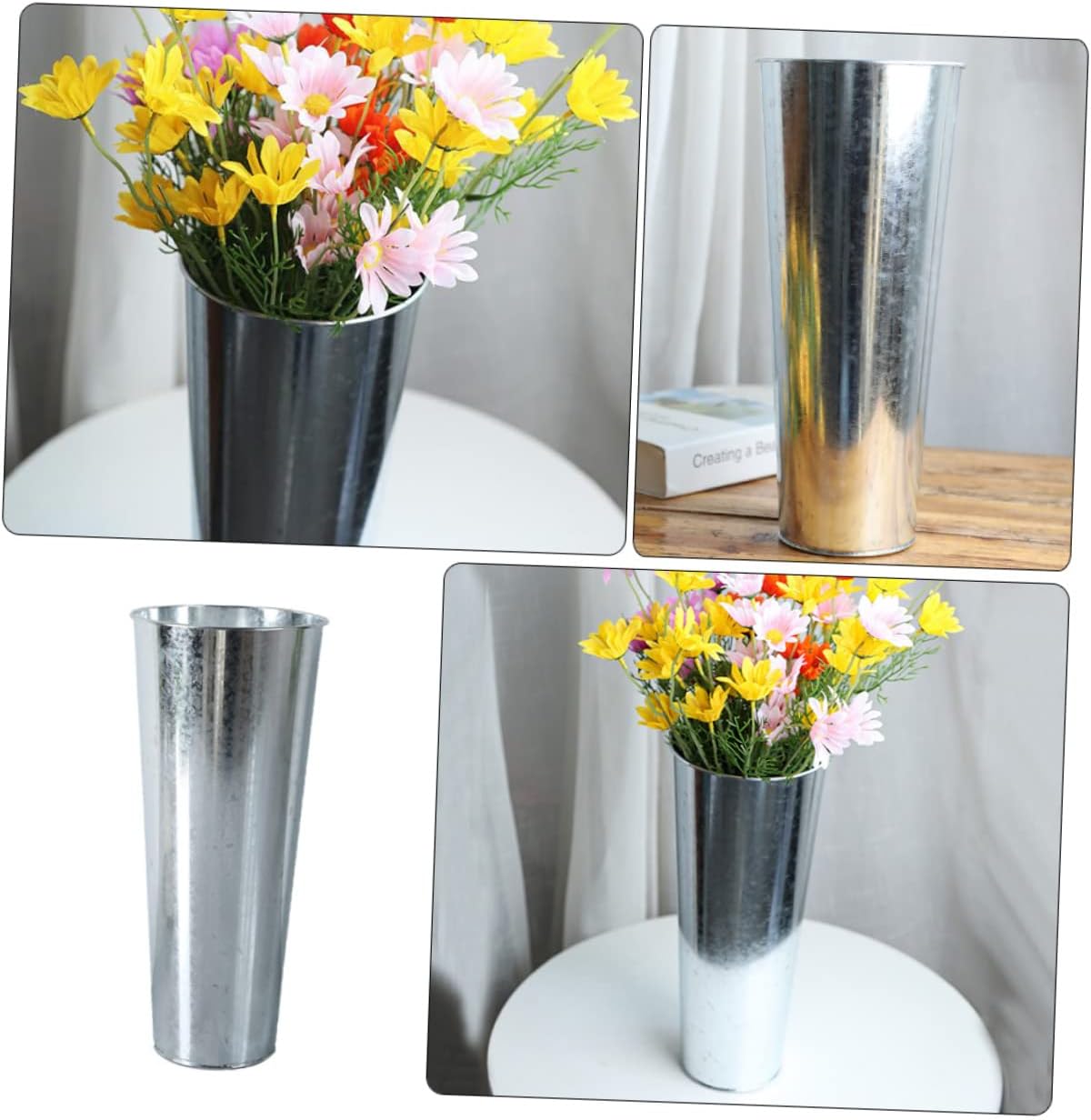 Garneck Iron Art Flower Bucket Vase Decor