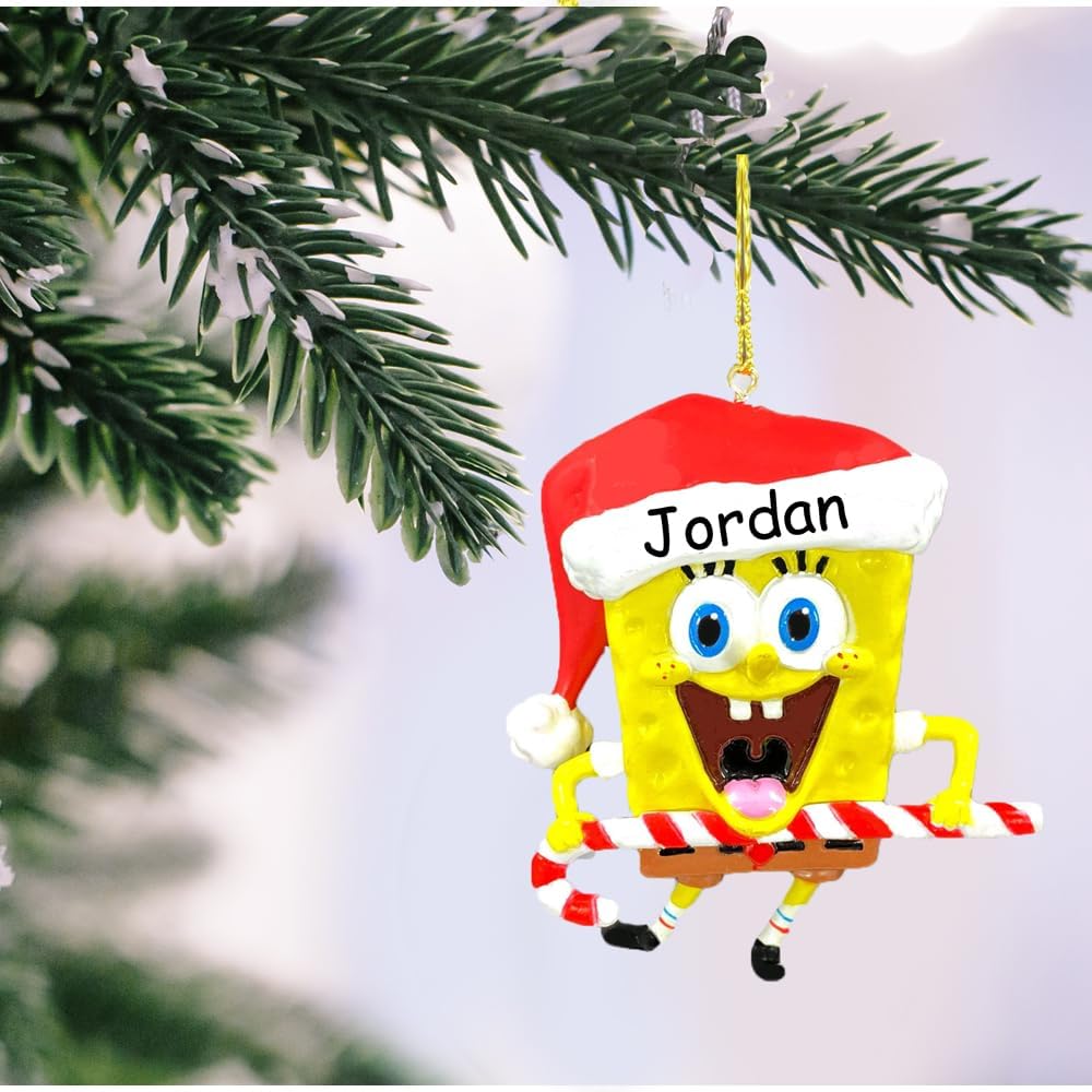 Personalized SpongeBob Christmas Ornament for Fans