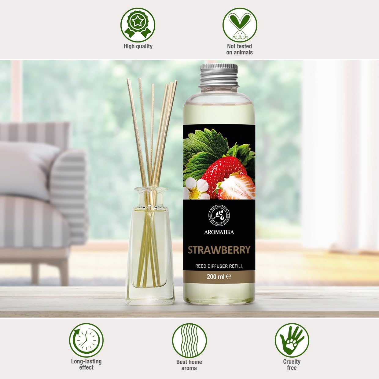 Strawberry Aroma Reed Diffuser Refill 68 Fl Oz