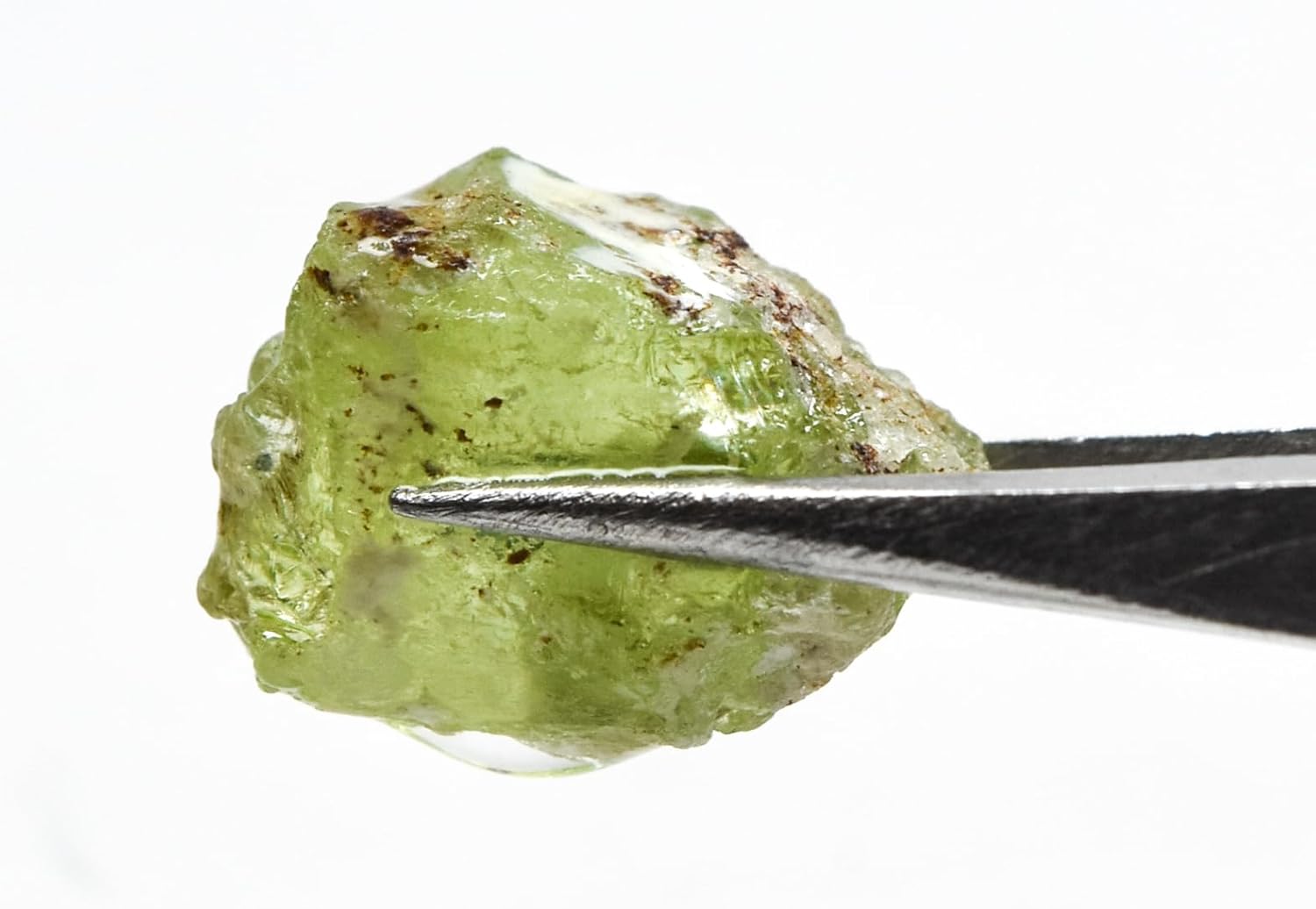 13ct 15mm Green Peridot Rough Gemstone - Natural Olivine Crystal Raw Specimen from Pakistan