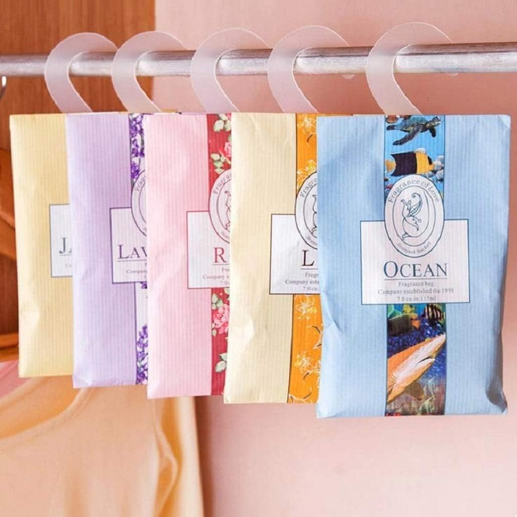 5Pcs Scented Fragrance Sachets for Home Car Wardrobe Room
