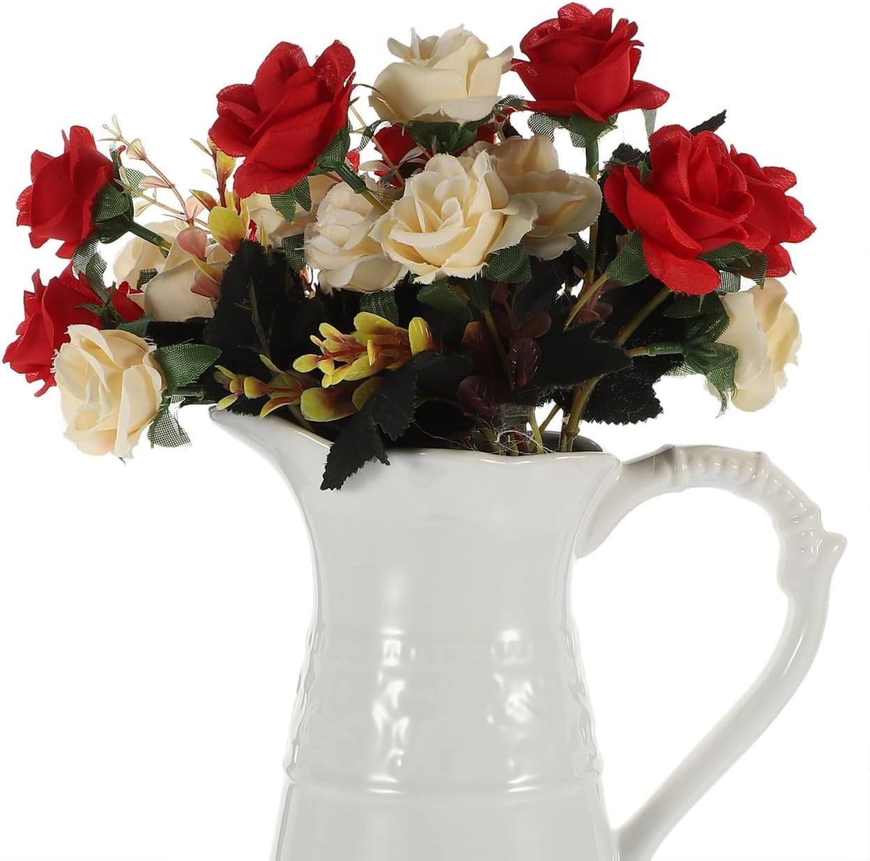 Amosfun White Ceramic Pitcher Vase 76 Inch