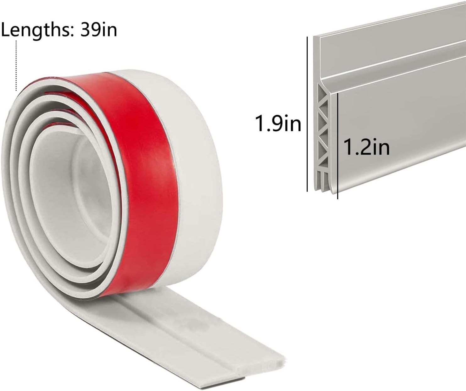 Kakina CMSX Door Draft Stopper 2 x 39 Gray