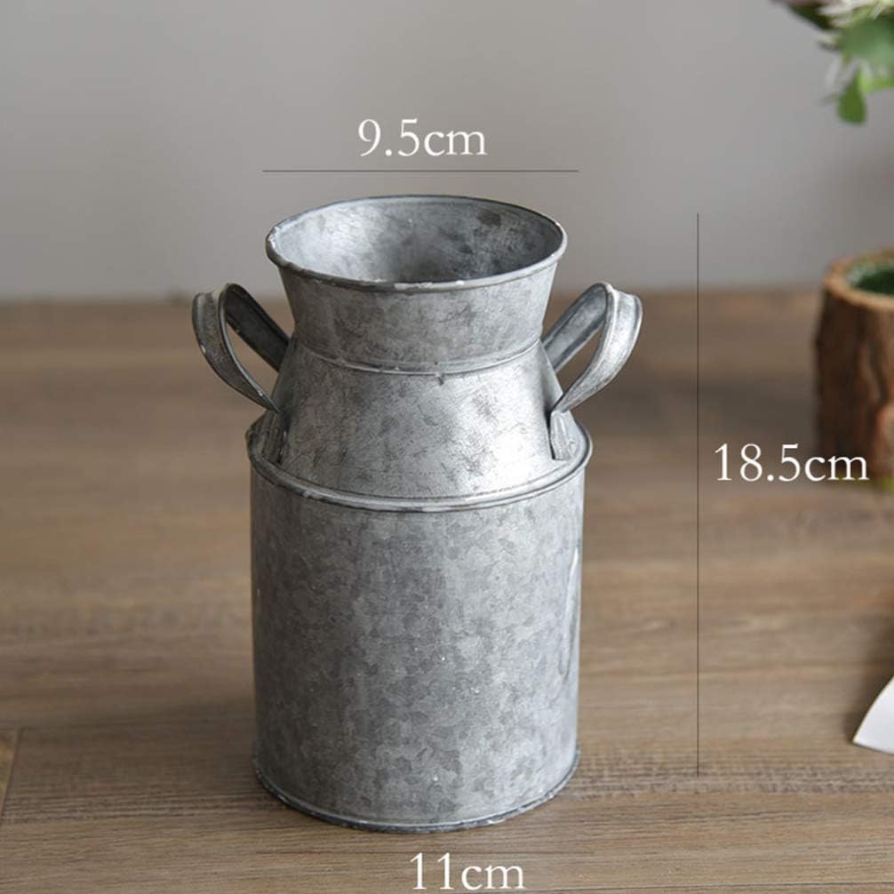 Rustic Vase French Style Farmhouse Metal Pitcher