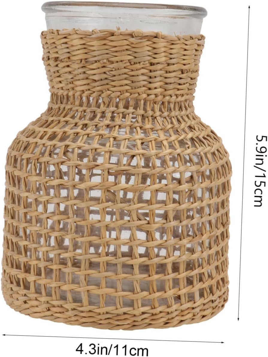 Woven Hydroponic Flower Vase for Modern Home Decor