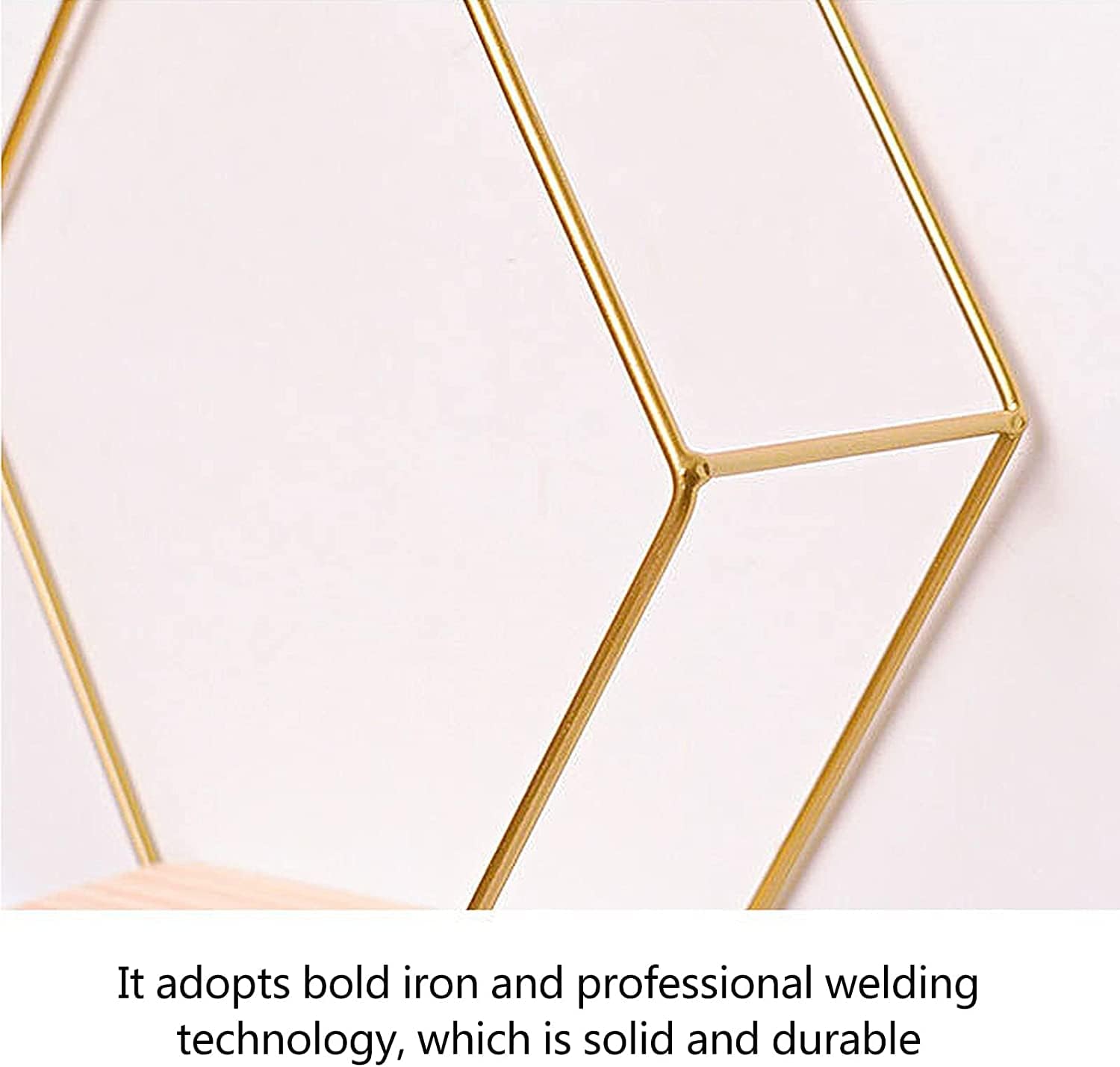 ZUIDSYI Wall Mounted Hexagon Floating Shelves Set of 3