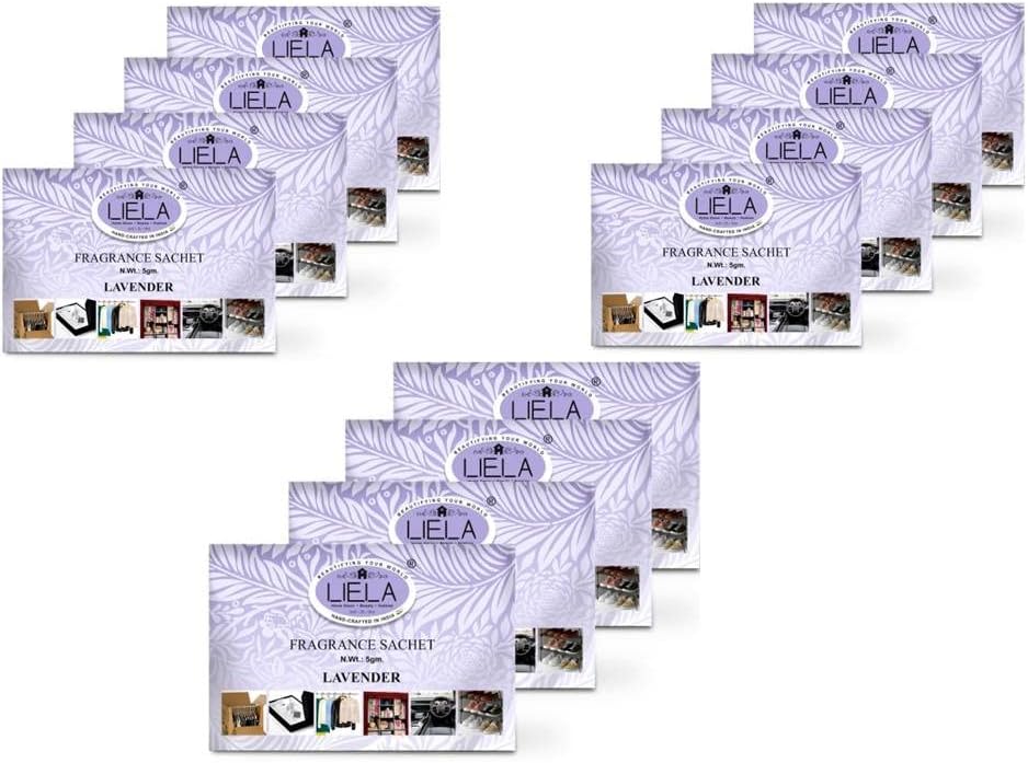 LIELA Multipurpose Fragrance Sachets Set of 12 Lavender