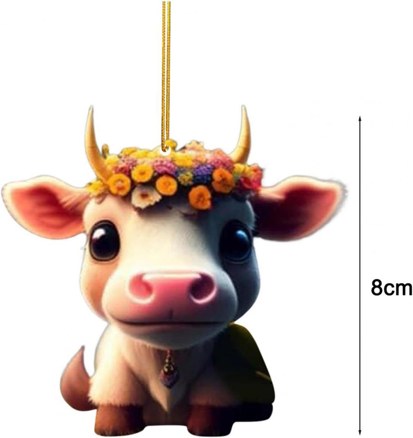 Cute Cartoon Cow Hanging Ornament for Home Cars
