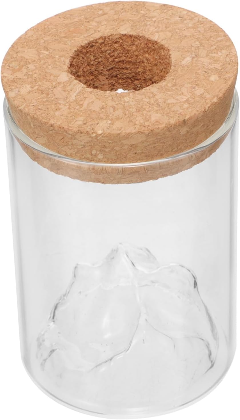 FUNOMOCYA Glass Vase Airtight Jar for Plants and Flowers