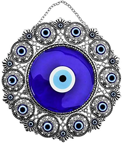 Blue Turkish Glass Evil Eye Wall Hanging Decor