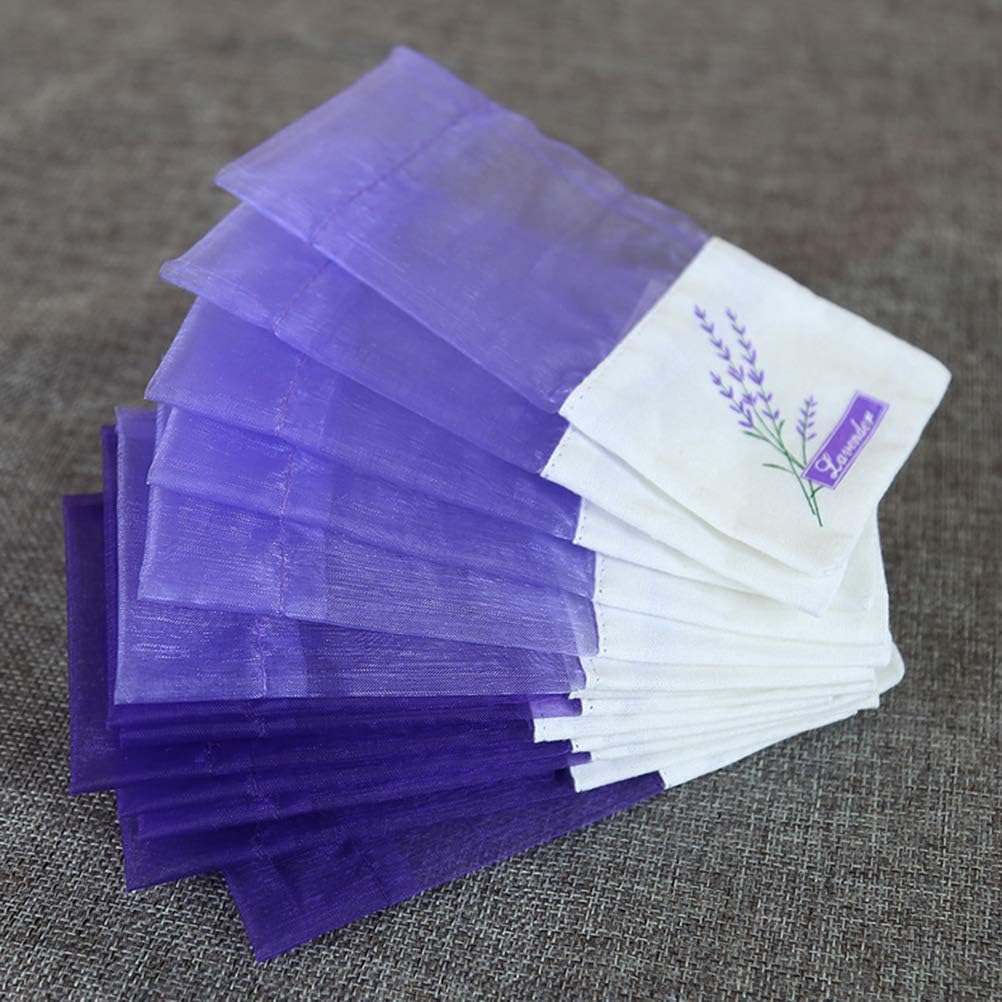 Lavender Sachet Bags 30pcs Deep Purple Porcelain Embroidery