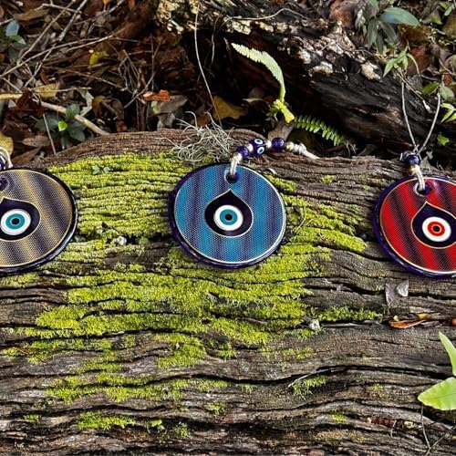 Gold Dotted Blue Evil Eye Suncather Hanging Decor