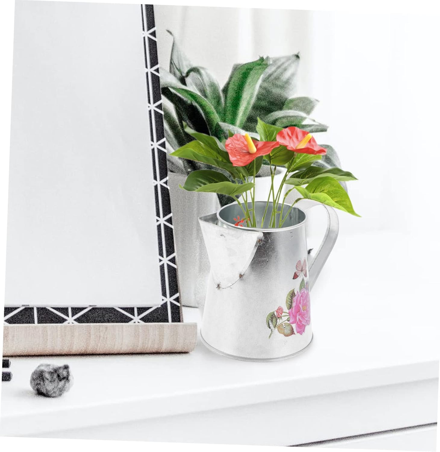 Rustic Iron Flower Vase for Home Decor