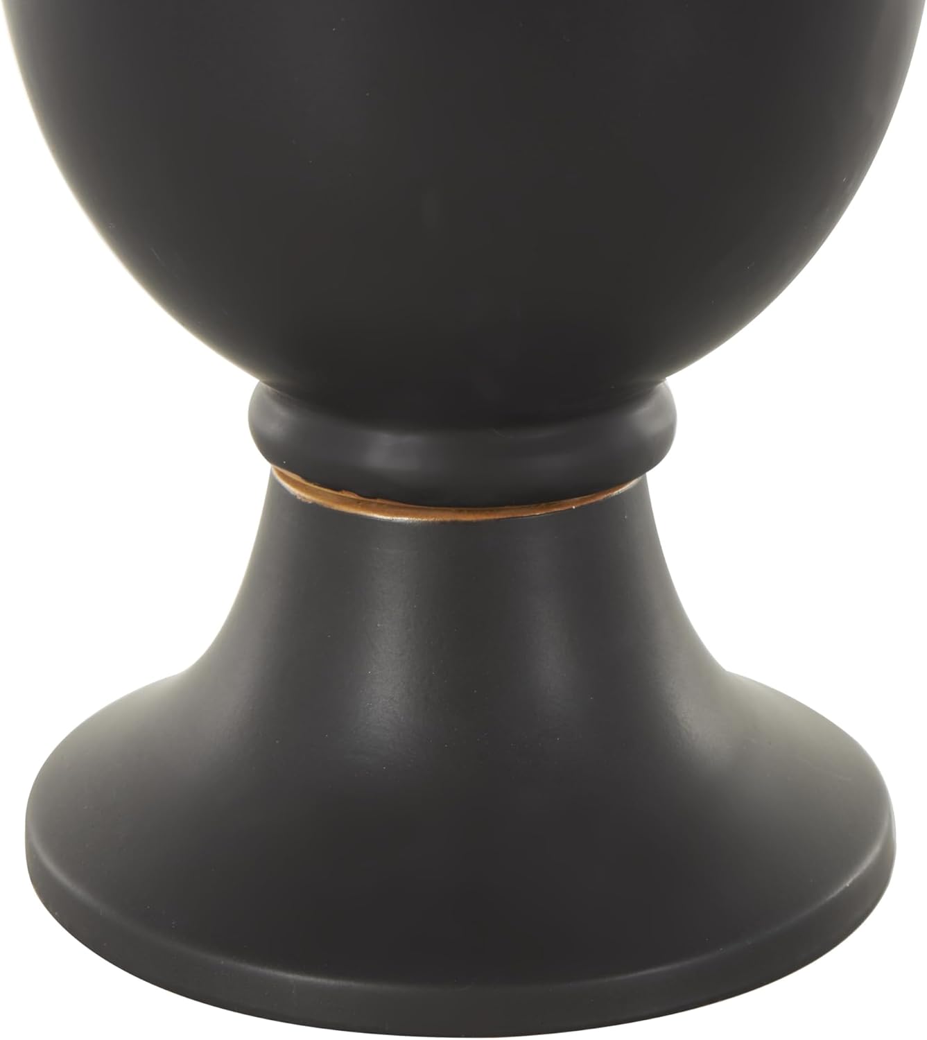 Deco 79 Matte Black Ceramic Fluted Urn Vase