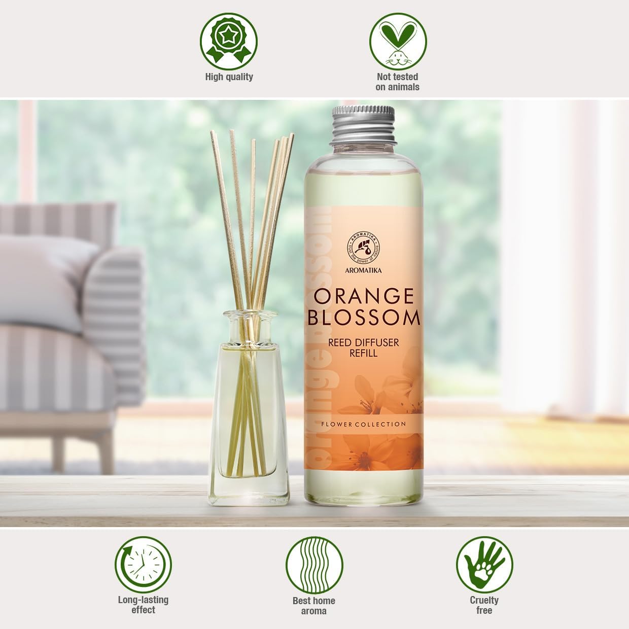 AROMATIKA Orange Blossom Reed Diffuser Refill