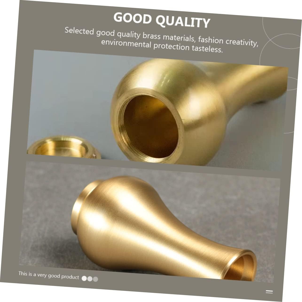 VINTORKY 1Pc Brass Flower Holder Vase for Home Decor
