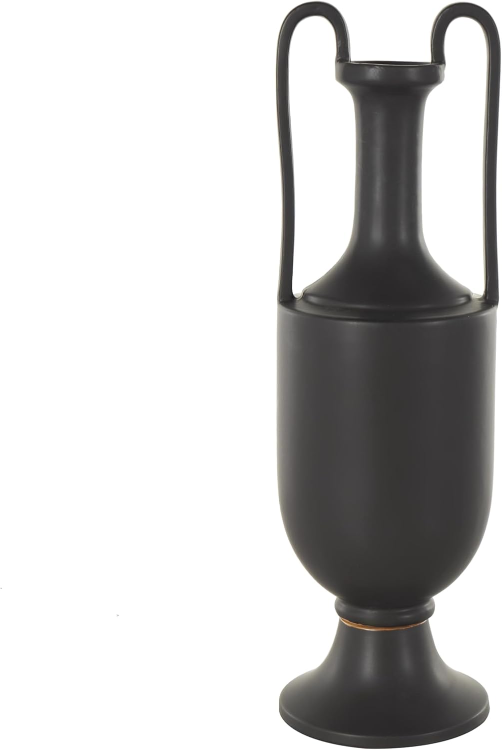 Deco 79 Matte Black Ceramic Fluted Urn Vase