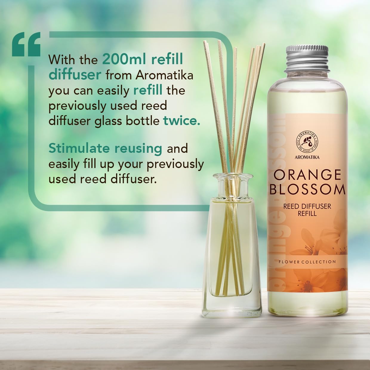 AROMATIKA Orange Blossom Reed Diffuser Refill