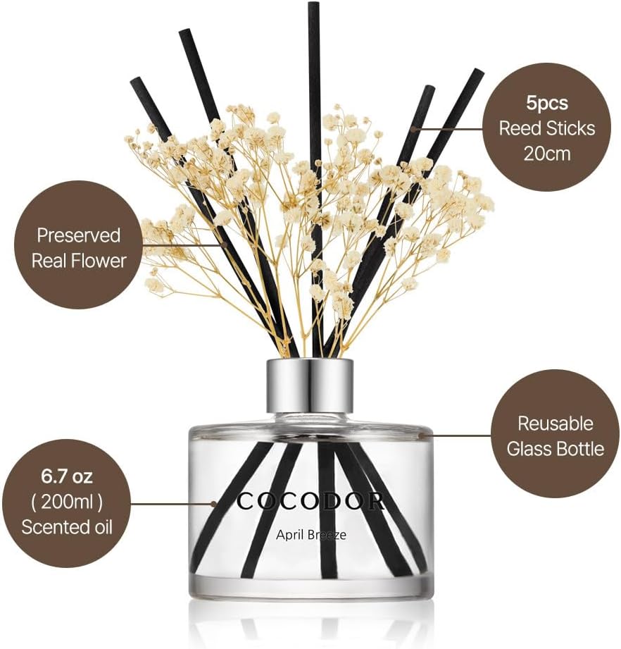 Cocodor Flower Reed Diffuser Set - Dark Vanilla Sandalwood