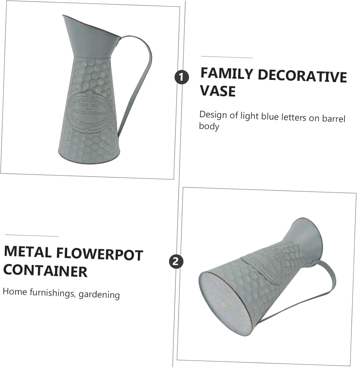 ABOOFAN Rustic Iron Decorative Vase for Home Office Balcony