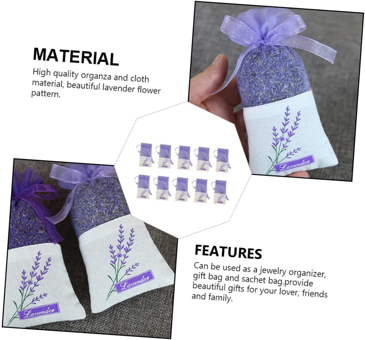 ARTIBETTER 22Pcs Lavender Sachet Bags for Home Wardrobe Travel Car Freshening