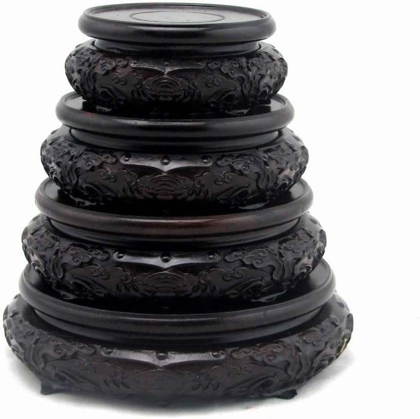 GOLDYWENDY Oriental Luxury Round Elm Solid Wood Vase Stand Base 39in Diameter