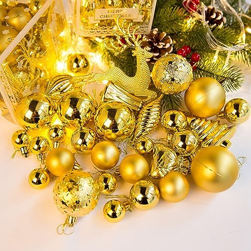 Shatterproof Christmas Tree Ornaments with Colorful Designs