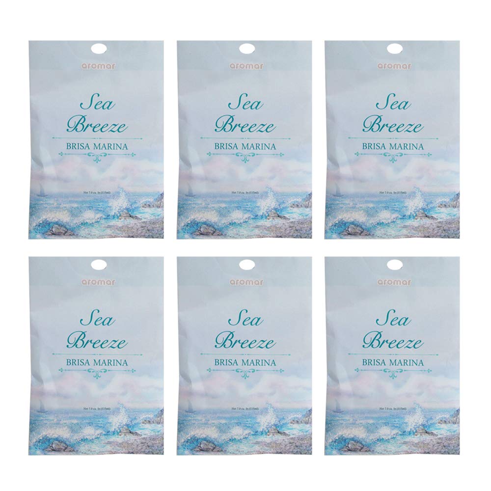 6 Sea Breeze Scented Aroma Sachets for Home Drawer Closet Cars