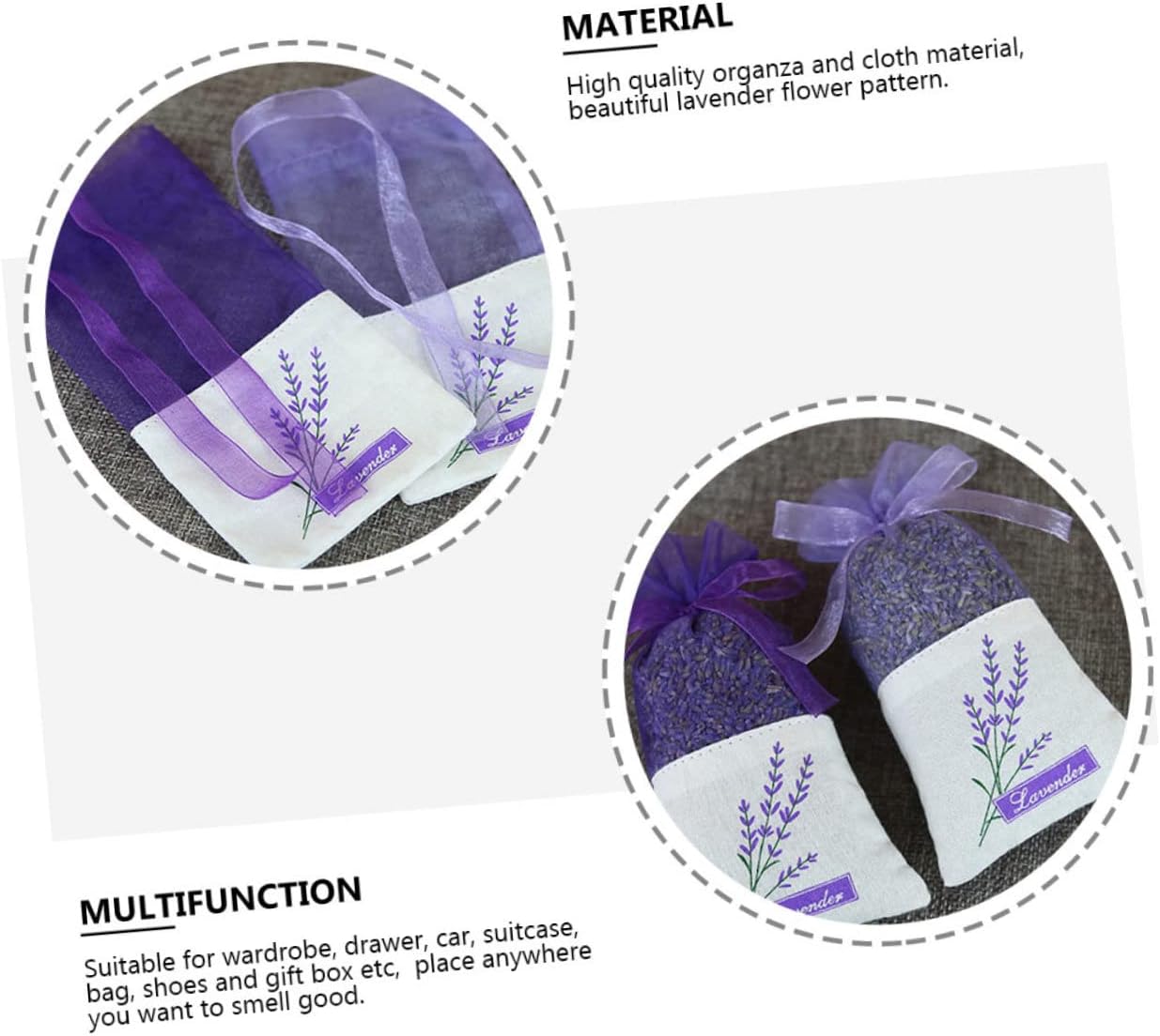 22Pcs Lavender Scent Sachet Bags for Home Freshening and Aromatherapy