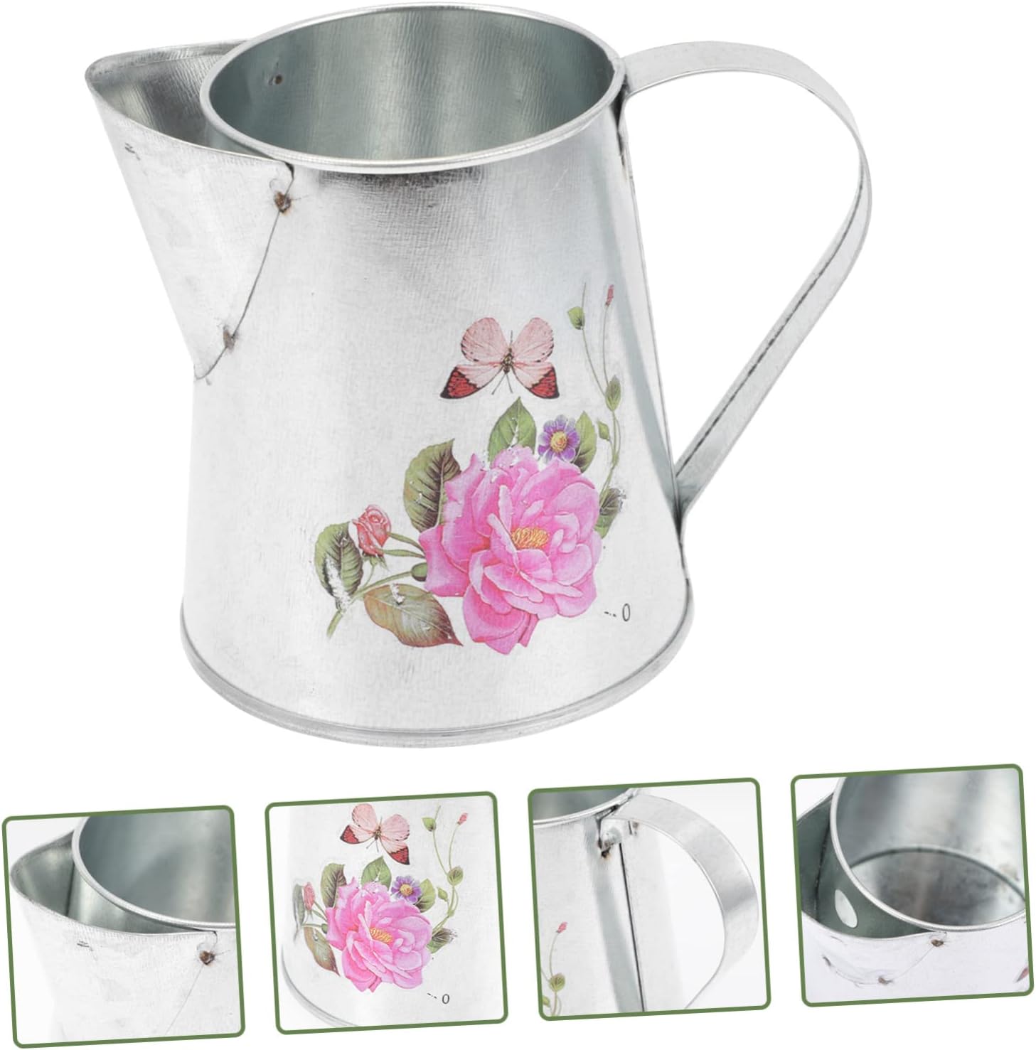 Rustic Iron Flower Vase Bucket for Home Decor