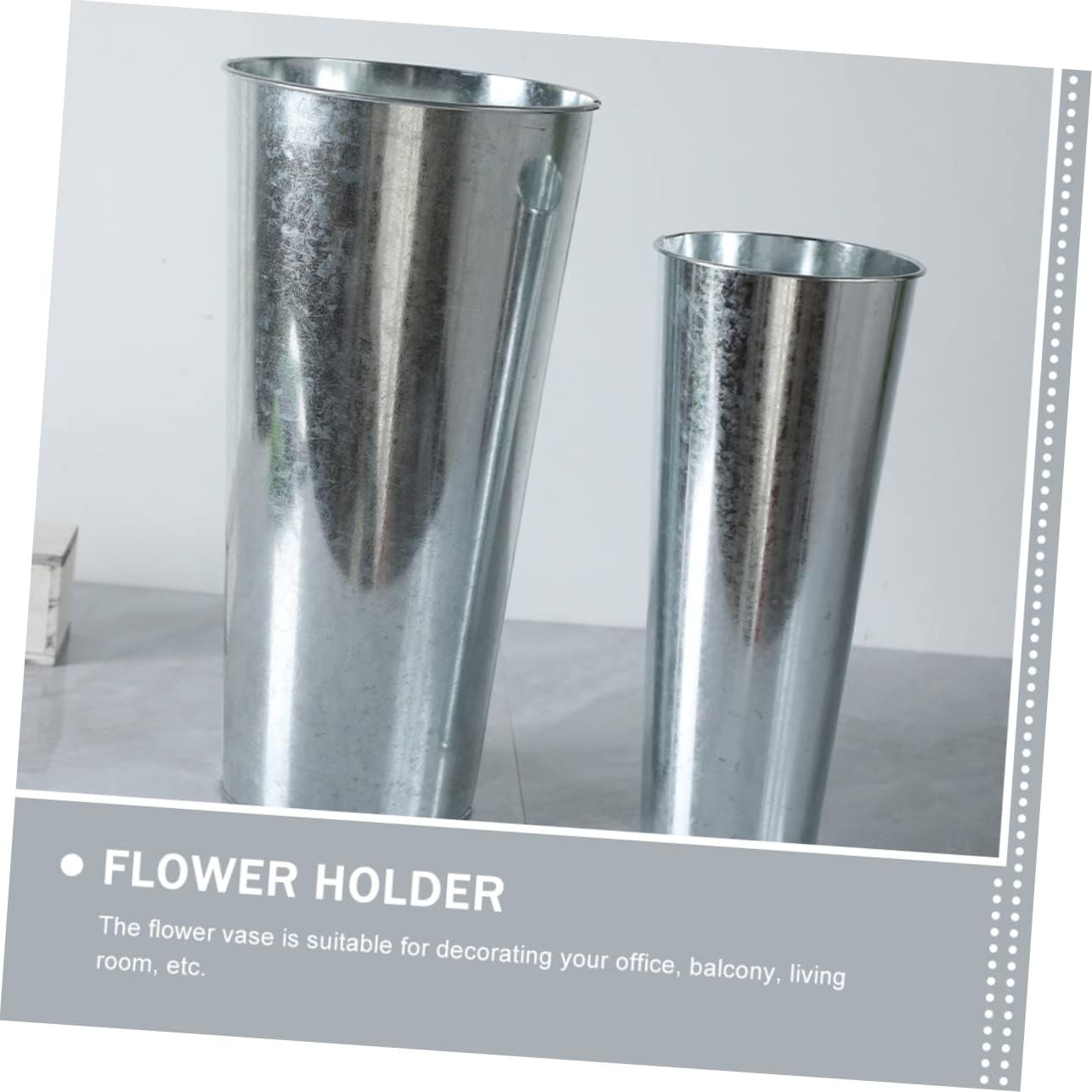 Alipis Iron Art Flower Bucket Vase for Decor