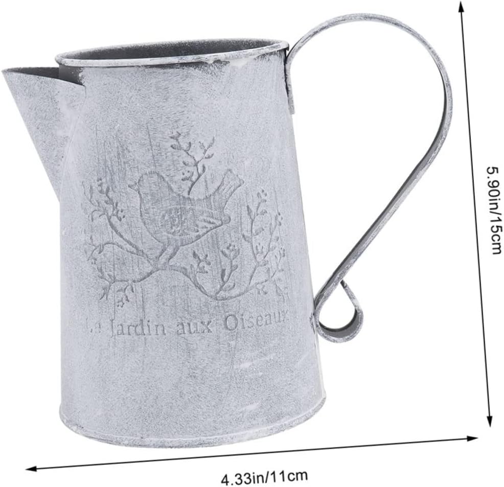 SUPVOX 2pcs Retro Iron Flower Buckets for Home Decor